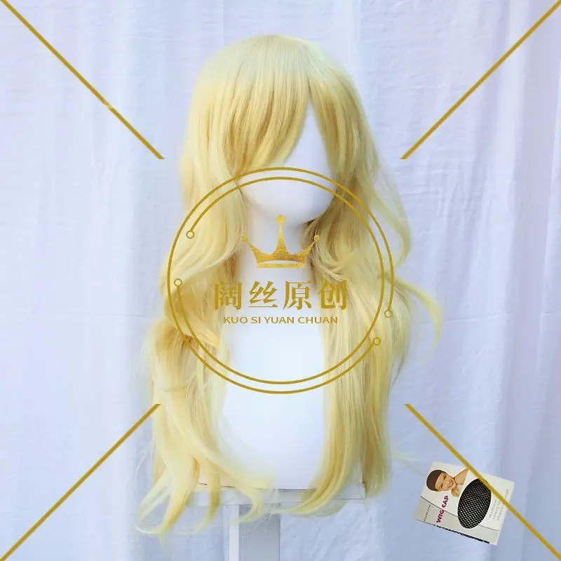 باروكة كوسبلاي أنيمي موجات ذهبية كبيرة لـ Kaori Miyazono، كذبتك في أبريل شعر مستعار كامل #1