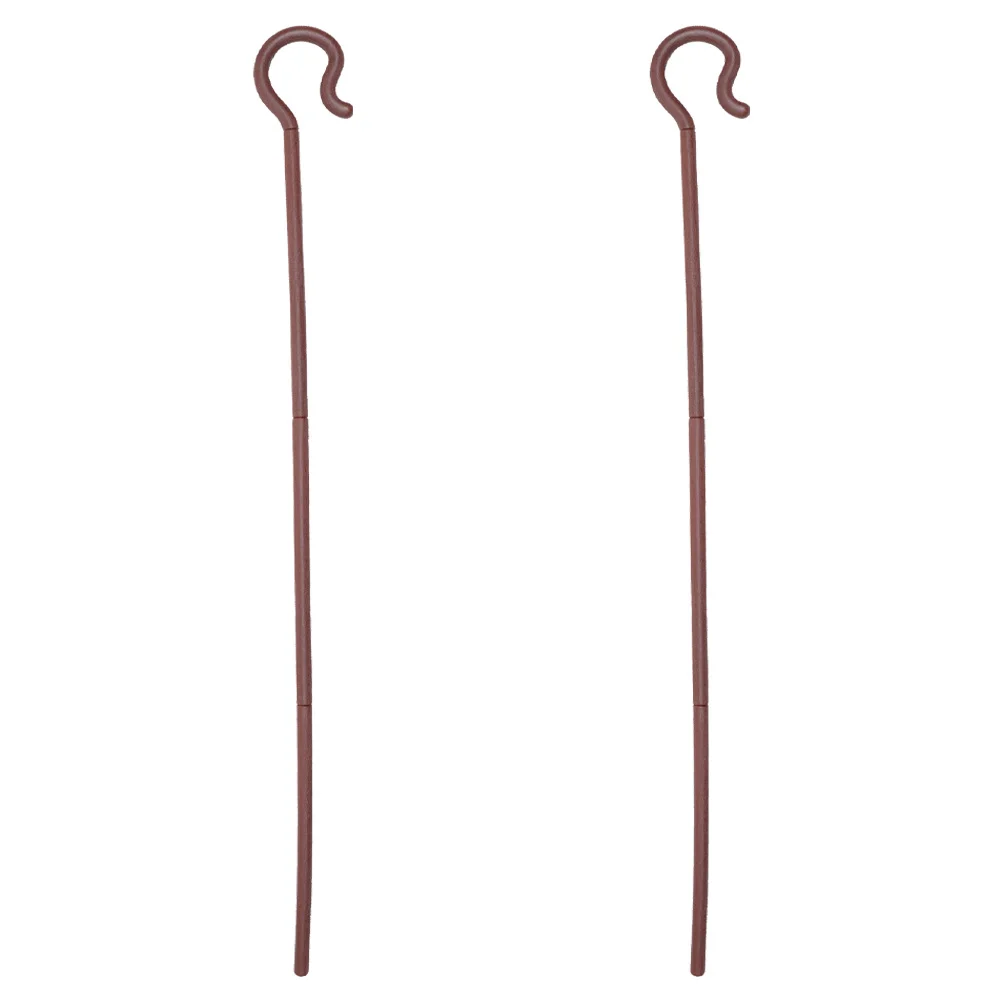 

2 pcs Plastic Shepherd Staff Cane Prop Halloween Costume Masquerade Party Dance Performance Role Adults Cosplay
