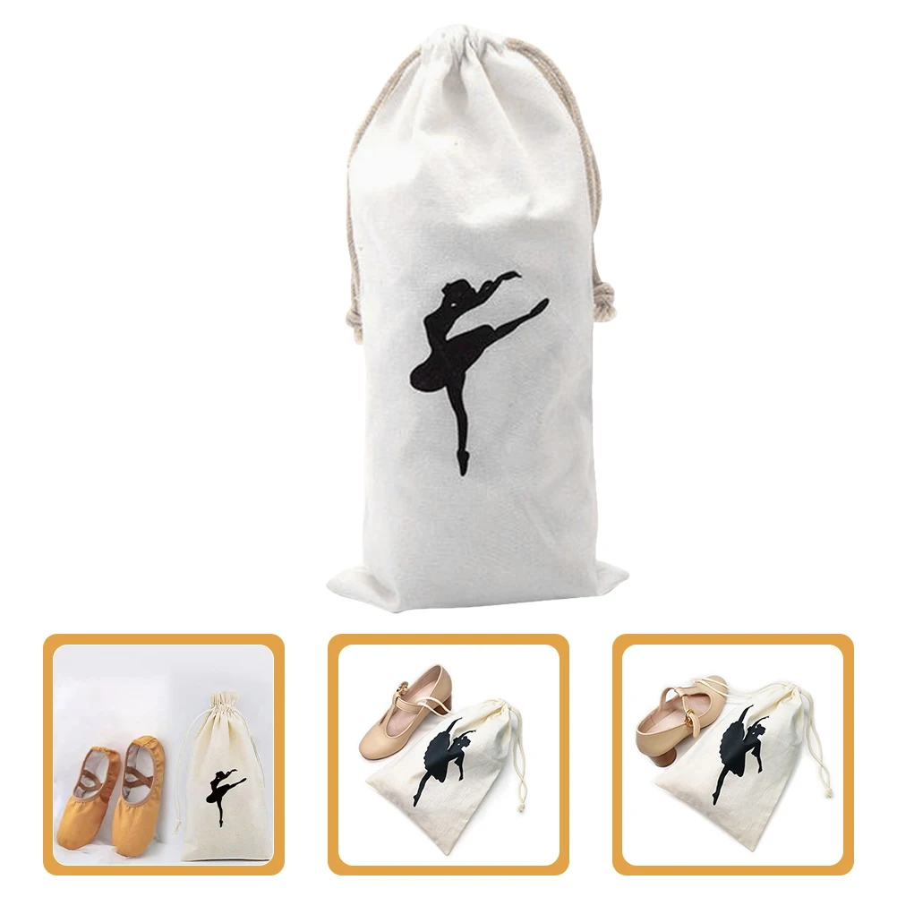 

Canvas Pointe Shoe Storage Bag Beige Drawstring Ballet Dance Accessories Travel Outdoor Organizer Dancing Shoe Bags Women