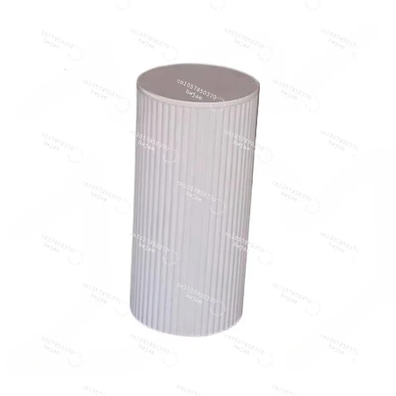 Display Stand Dessert Table Stand for Wedding Party Decoration 5Pcs Iron Ripple Style White Cylinder Plinths
