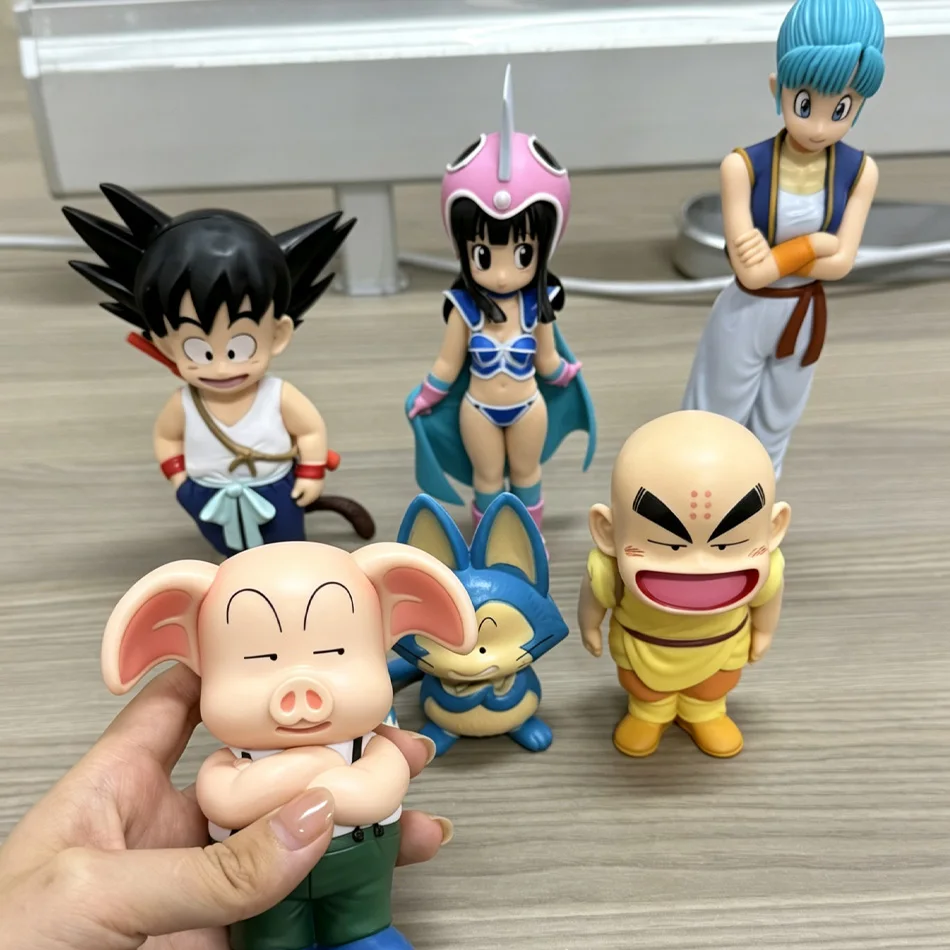 6Pcs Dragon Ball Z PVC Cartoon Model Dolls Set - Son Goku Krillin Chichi Bulma Puar Oolong Anime Figure Toys for Birthday Gifts - view 4