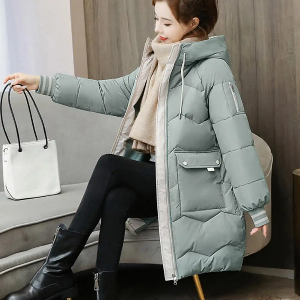 

Korean Women Winter Down Padded Jacket 2024 New Women Warm Thick Cotton Coat Loose Hooded Parkas Female Outwear Winter Jacket