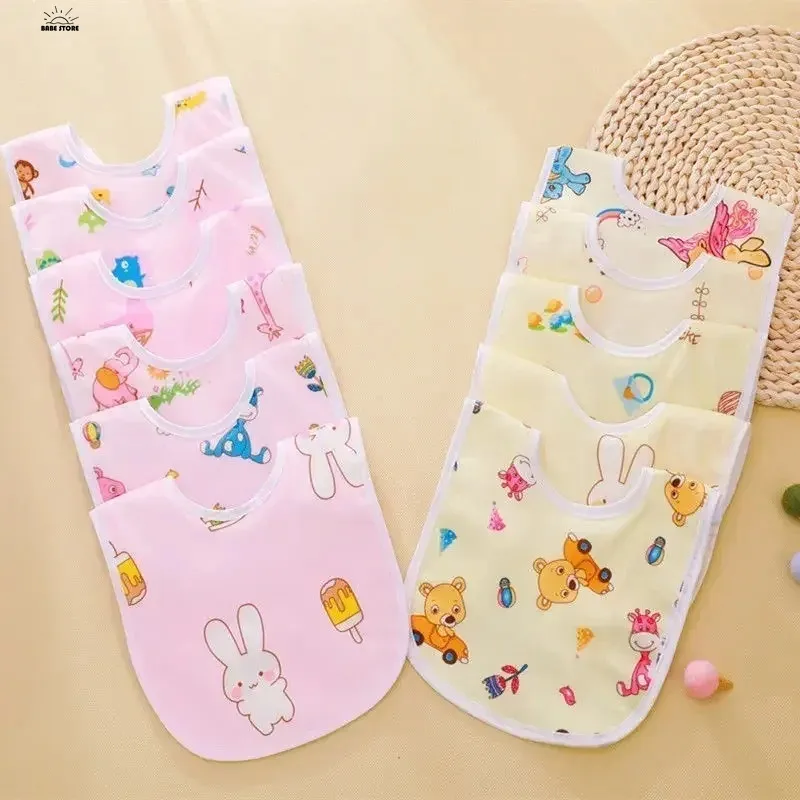 1 Pcs Inant 0-3 Years Old Crystal Velvet U-shaped Waterproof Snap Lip Towel Infant Eating Bibs Burp Cloths for Kids Baby Stuff