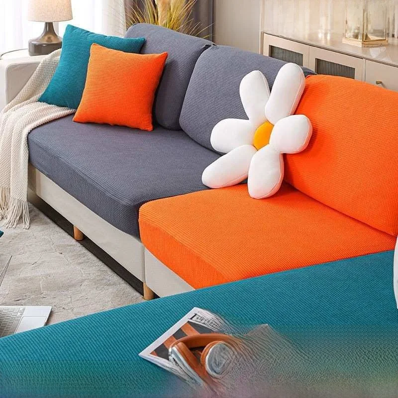 Thickened Non-Slip Sofa Cover All Seasons Full Wrap Universal Sofa Protector Combination Feng Fei Cushion Cover Pure Color
