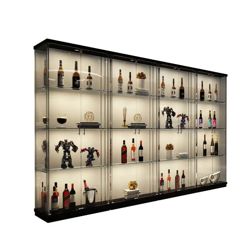 

Wine cabinet against the wall Living room Modern simple all-glass wine cabinet