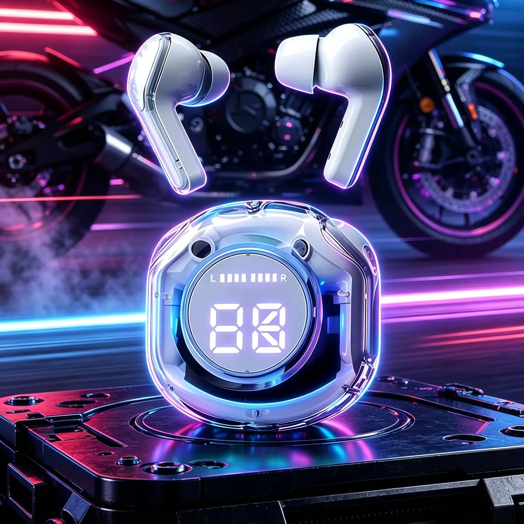 Factory Direct Hot Selling Cool Youth Gaming Wireless Earbuds LED Digital Display In Ear Bluetooth Headphones Big Discount Perfe