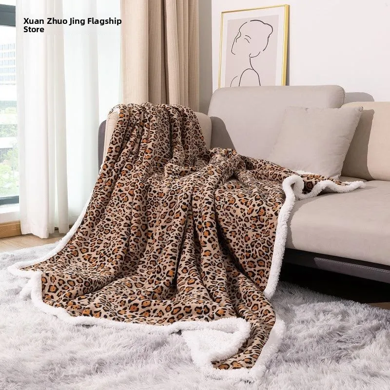 

Утолщенное двухслойное одеяло из кораллового флиса с узором ананас, из овечьего вельвета и фланели, для офиса, теплое, в простом стиле, полиэстер