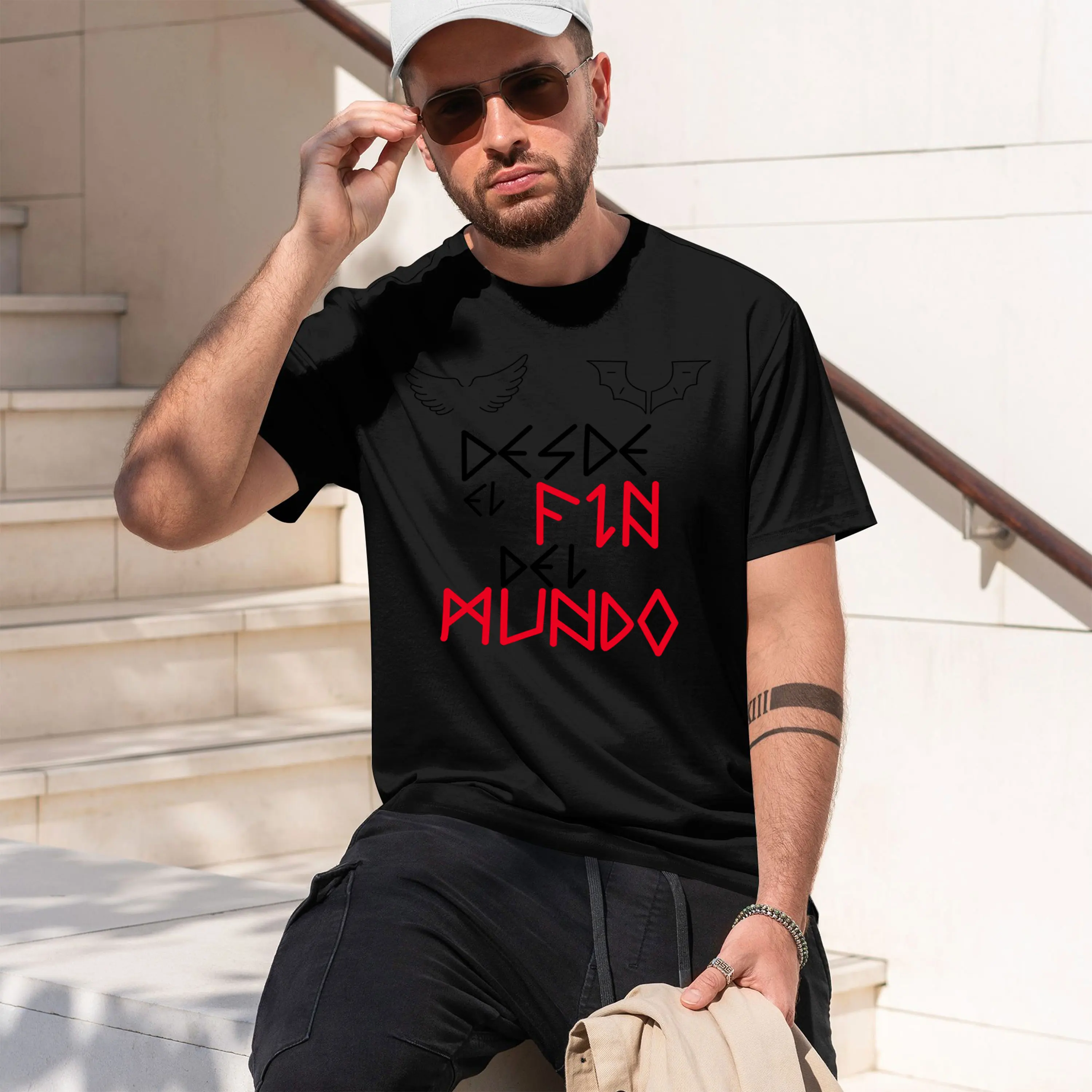 DESDE EL FZN DEL MUN 2026 New Model Men’s Short-sleeve crewneck T-Shirt Classic Casual Multiple Colors and Sizes for Daily Wear