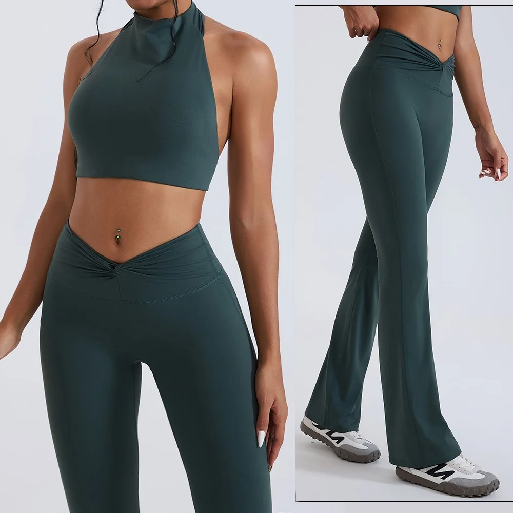 Cloud Hide Yellow Yoga Suit Gym for Woman Fitness Set Sports Tracksuit Bra Top Pants XL Workout Pilates Outfits Running Clothes - Image 4