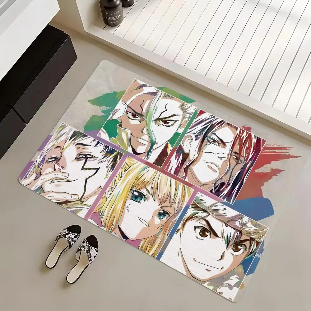 Floor Mat Diatomite Bath Mat, Quick Dry, Absorbent, Multi-Scene Mat Anime D-DR.STONES