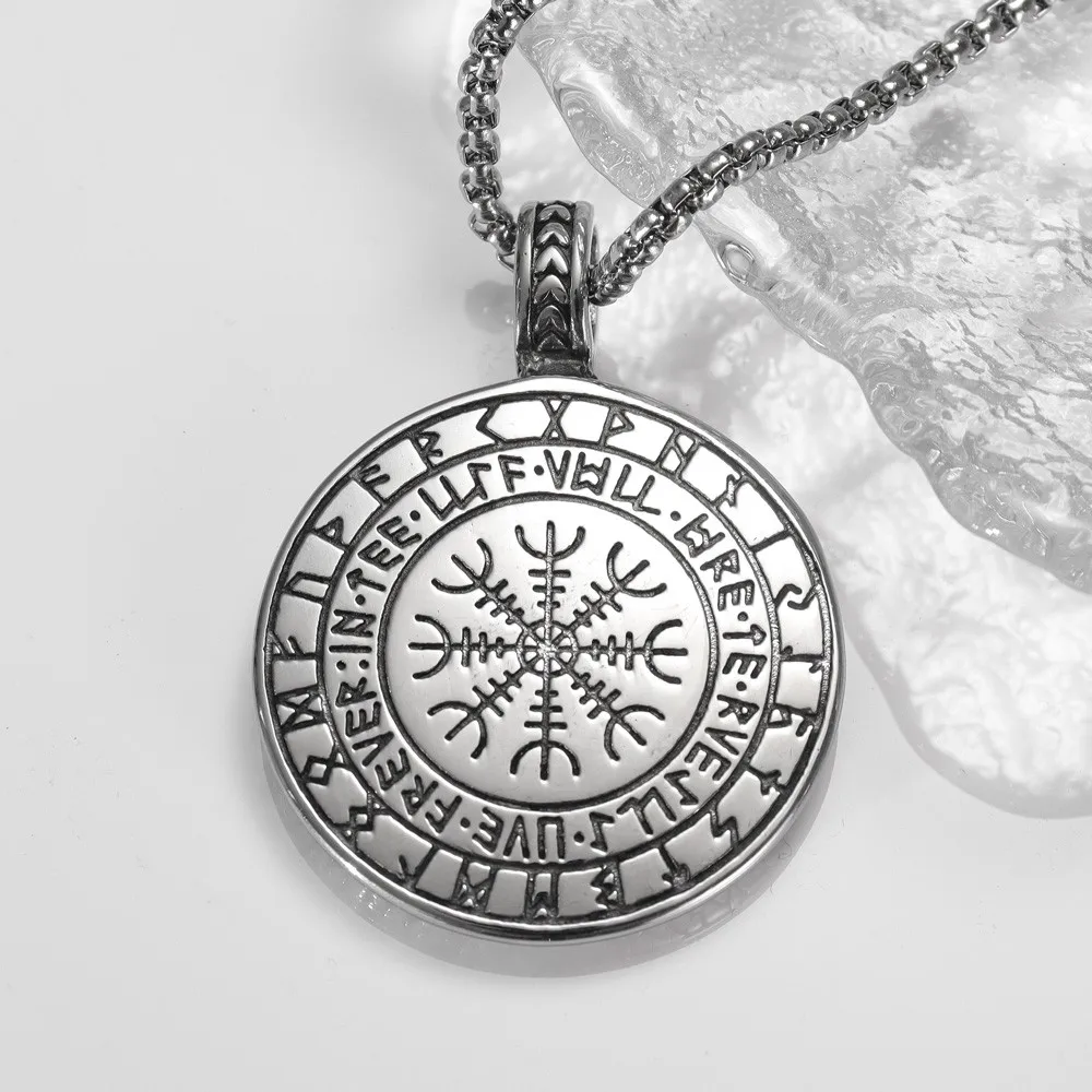 Vintage Viking Compass Tree of Life Pendant Charm Men\'s Necklace Christmas Gift Valentine\'s Day Gift Amulet Jewelry Accessories