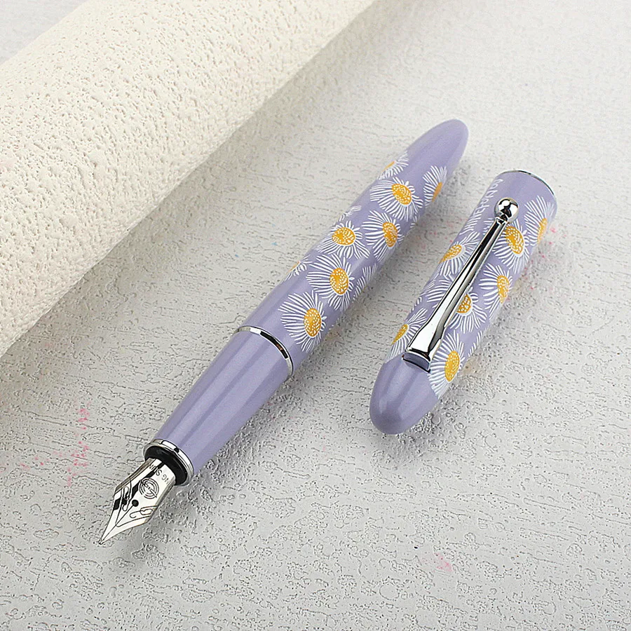 

Natural Oil Painting style Fountain Pen F Nib Business Office School Supplies Ink Pens Korean Stationery Pens for Writing