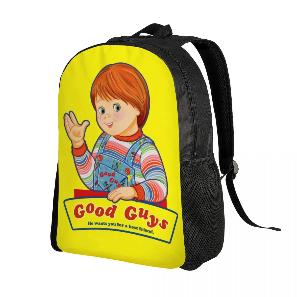 Good Guys Child's Play Laptop Backpack Women Men Basic Bookbag for College School Student Chucky Doll Bags