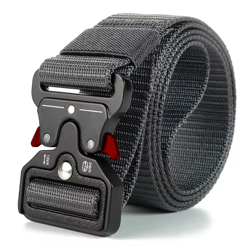 Red Ears Plastic buckle tactical belt men's multifunctional military fan canvas belt outdoor faux nylon training waist belt - Image 19