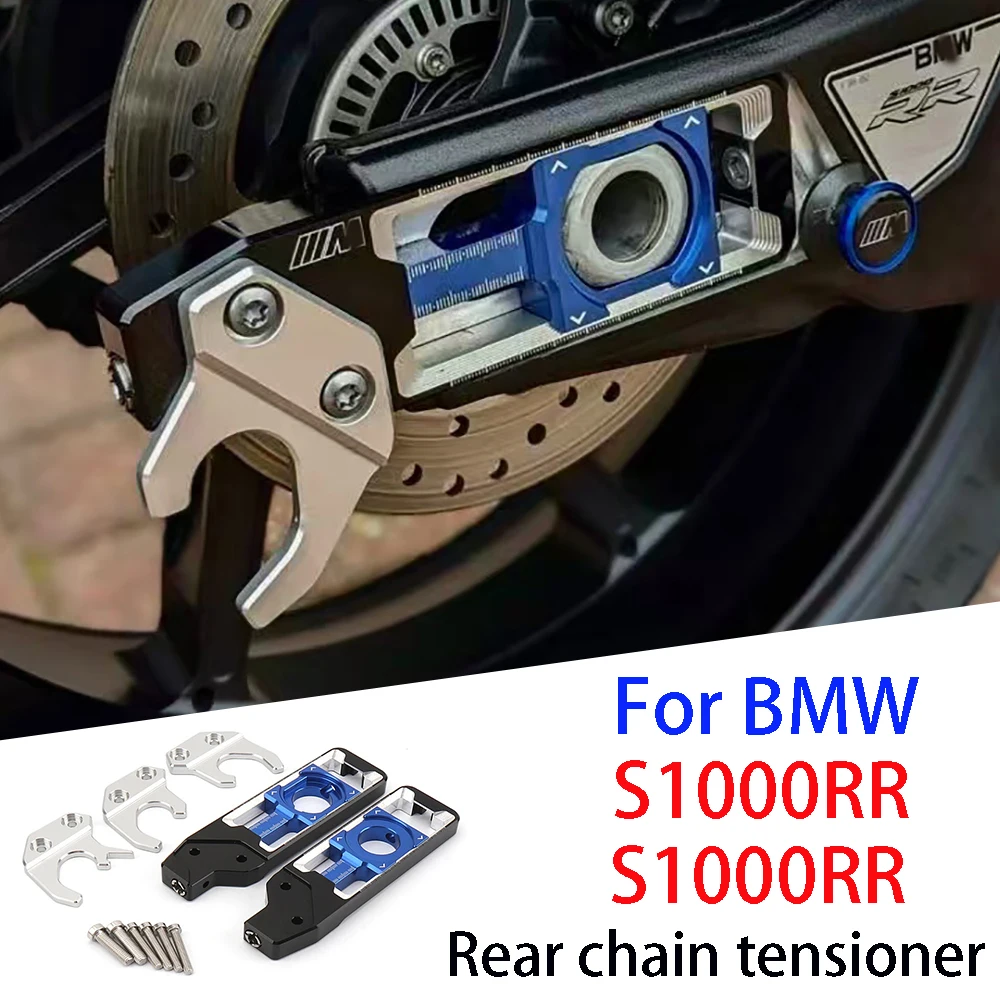 NEW For BMW M1000R S1000R S1000XR S1000RR S1000 S 1000 RR XR R Motorcycle CNC Rear Wheel Axle Blocks Chain Adjusters Tensioners