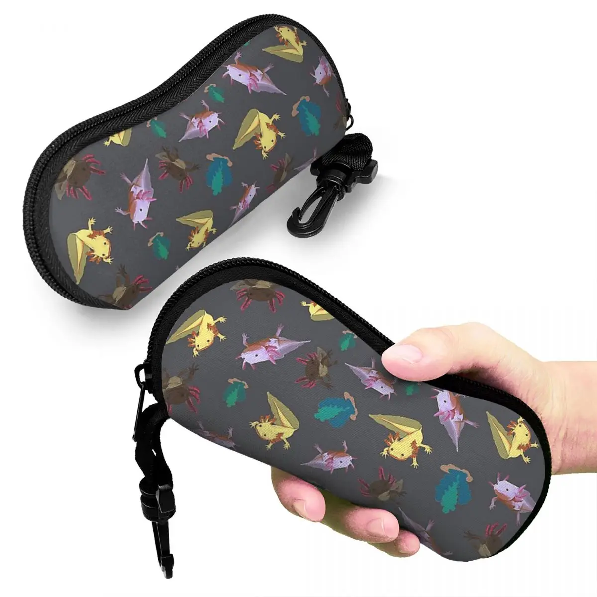 

Чехол для очков с узором Axolotls, защитная коробка для солнцезащитных очков, женская и мужская мягкая сумка для очков, сумка