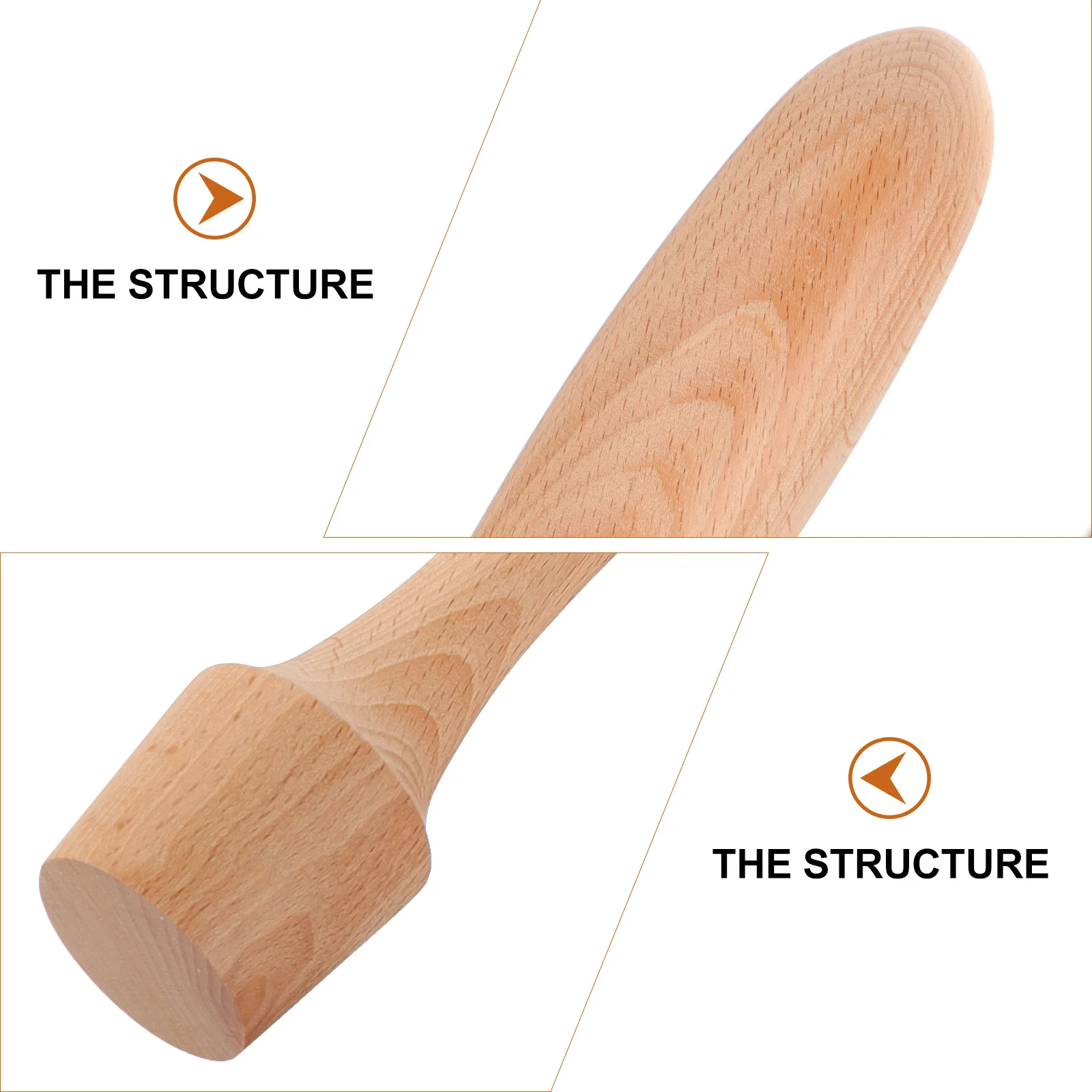 

1Pcs Wood Cocktail Muddler Stirring Rod Ice Mallet Manual Crusher for Home Bar Shops Smooth Polished Practical