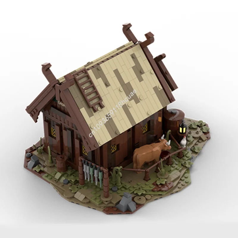 1421 elementów MOC Wojownik z Rohanu Dom Hobbitów i Model Prezent na Boże Narodzenie Klocki Konstrukcyjne Architektura DIY Pomysł Zabawki dla Dzieci Urodziny