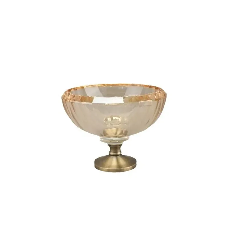 

Modern minimalist creative geometric crystal, tall candy fruit plate ornament, living room restaurant hotel TV cabinet home