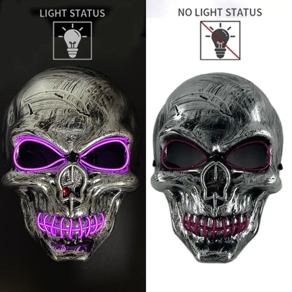 

Headwear Luminous Cosplay Mask Anime Skull Party Mask Props Plastic Skeleton Party Props Masquerade Party