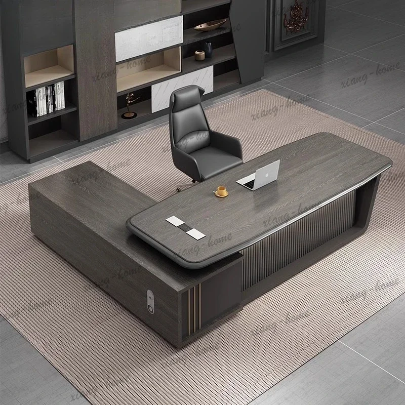 YJ Deep Colorful Office Desk Elegant Mid-century Vintage Modern Office Desk Design Accent Office Furniture Meja Kantor XYOD