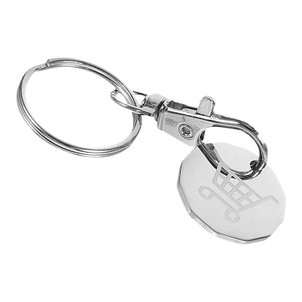 

Keychain Bottle Opener Cart Token Shopping Trolley Chip Fob Grocery Tokens Stainless Steel