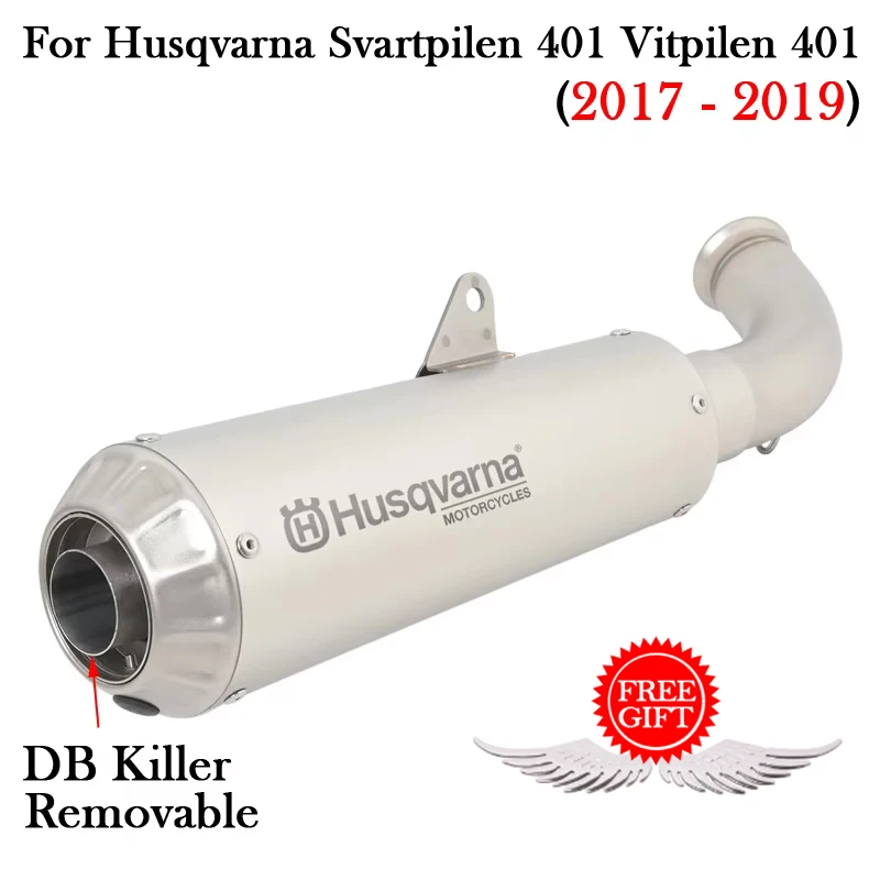 For Husqvarna Svartpilen 401 Vitpilen 401 2017 2018 2019 Motorcycle Exhaust Modify Escape Moto Muffler Moto Mid Middle Link Pipe