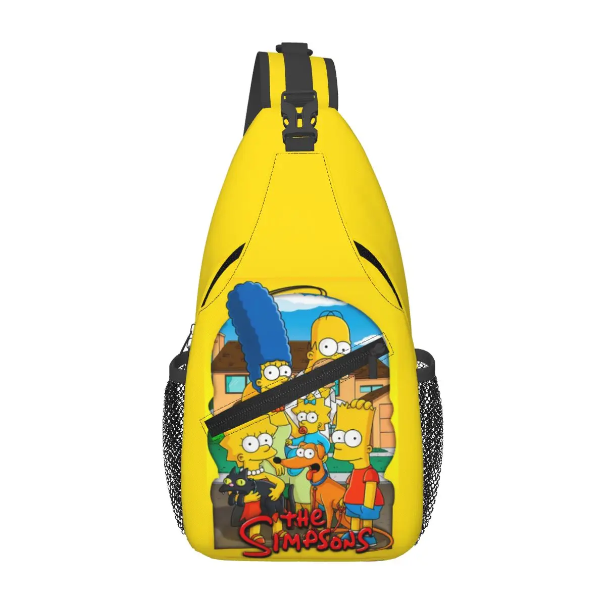 

Custom The Simpsons Homer Cartoon Shoulder Backpack Men Women Casual Shoulder Chest Bags for For Traveling Hiking Sling Bag