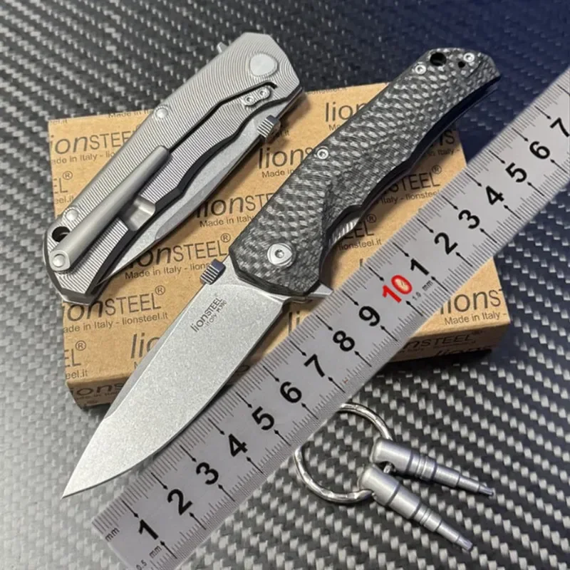 

Kesiwo Steel Lion M390 Titanium Carbon Fiber Ceramic bearing with Tool Outdoor Camping Survival Gift Pocket EDC Folding Knife