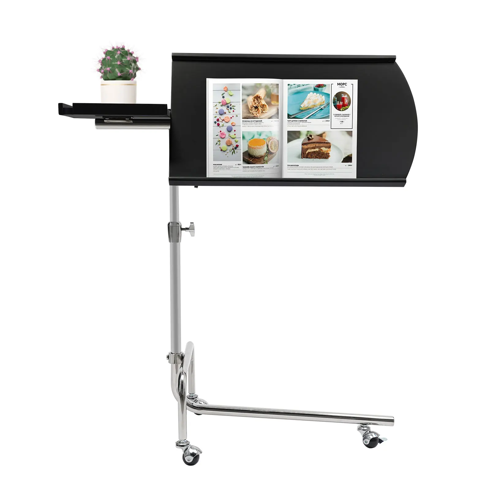 

Tray Table, Wood Swivel Tray, Adjustabrolling Table Laptop Notebook Stand Dining Table, Music Stand Angle & Height Adjustable