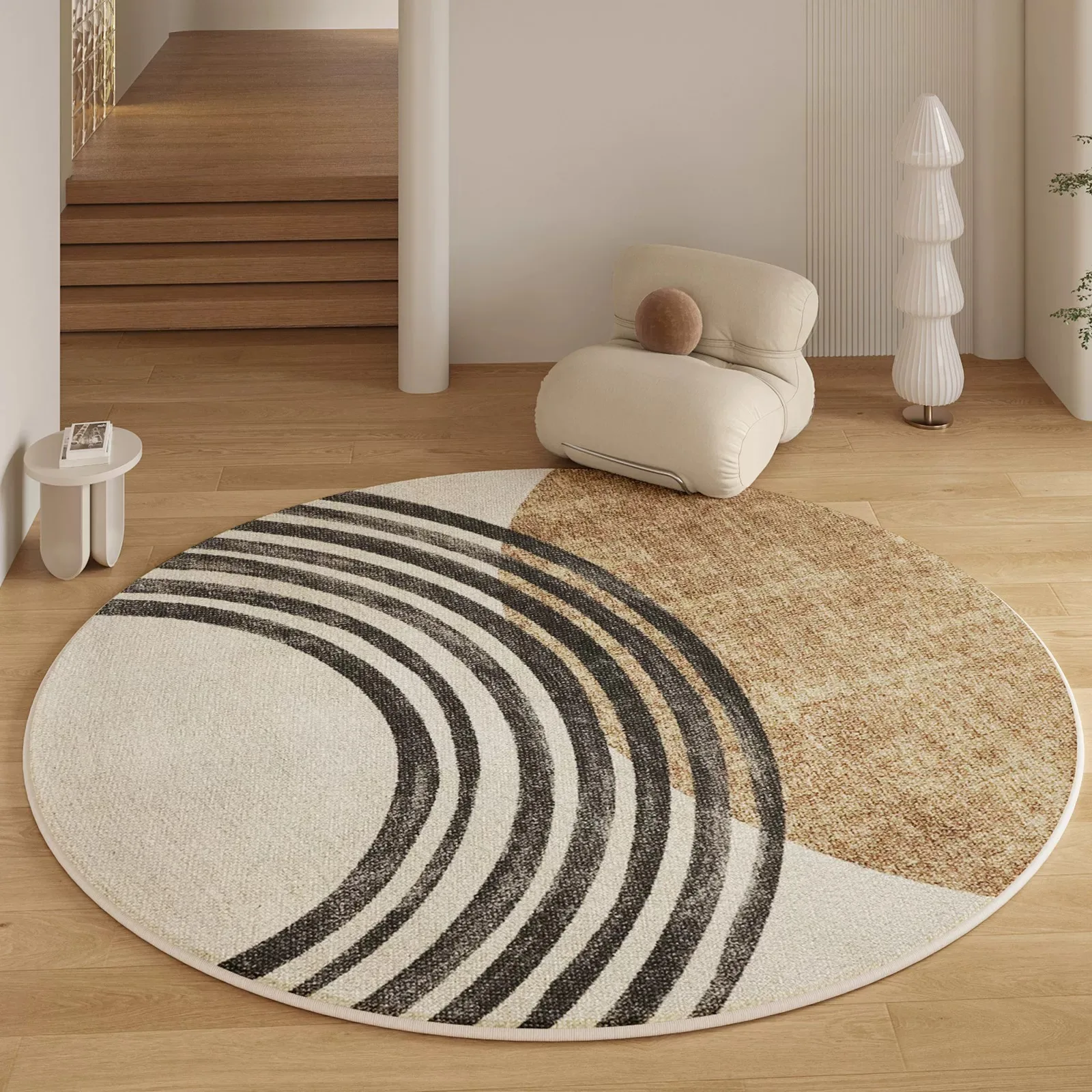 ジャパンディ・ワビサビ風丸型ラグ リビングルーム用カーペット - Home Decor Online Game のレビューと価格