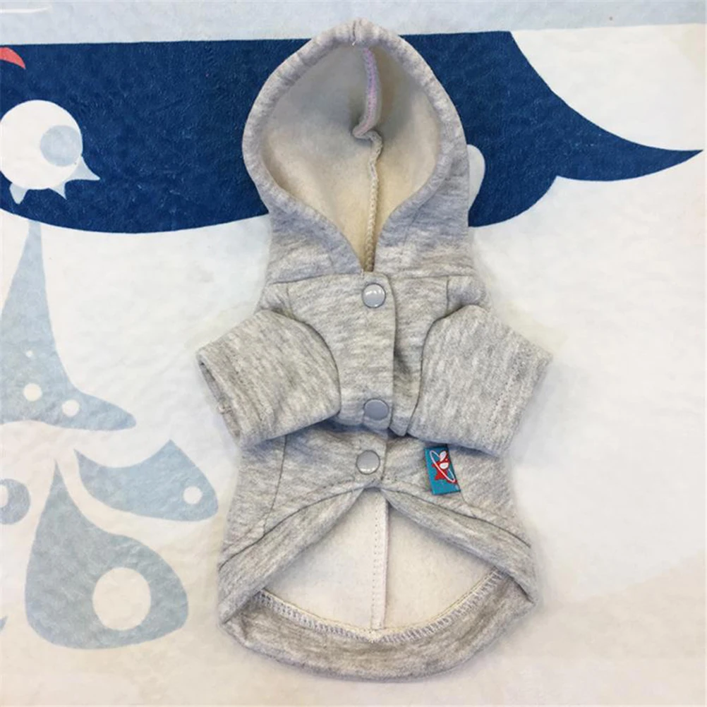 

Pet Adorable Dinosaurs Costumes Hooded Coat Pet Cotton Clothes Warm Puppy Outfits for Party Daily Life (Grey Size XS)