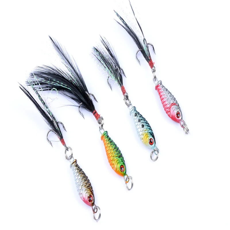 1pcs Mini 5g 3.2cm Metal Jig Fishing Bait Small Fishes Lure Shad Vib Slow Jig Wobbler Minnow Trolling Accessories Pesca