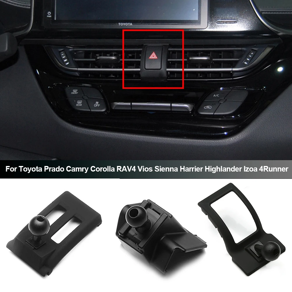 Car Phone Holder Base for Toyota Prado Camry Corolla RAV4 Vios Sienna Harrier Highlander Izoa 4Runner Without Bracket