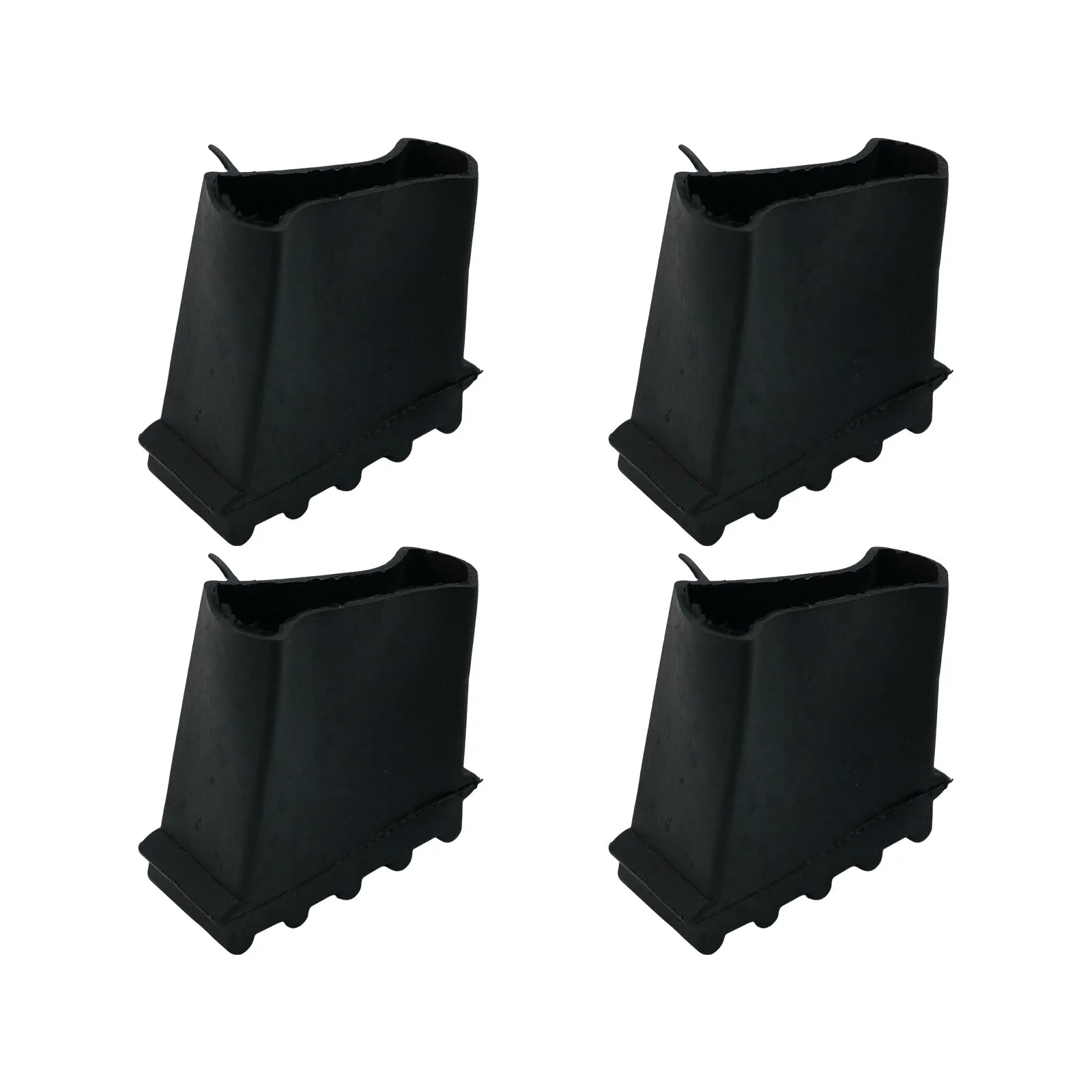 4Pcs Step Ladder Feet Covers Black Rubber Versatile Ladder Leg Covers Non-Skid Ladder Pads Foot Pad Furniture Mat