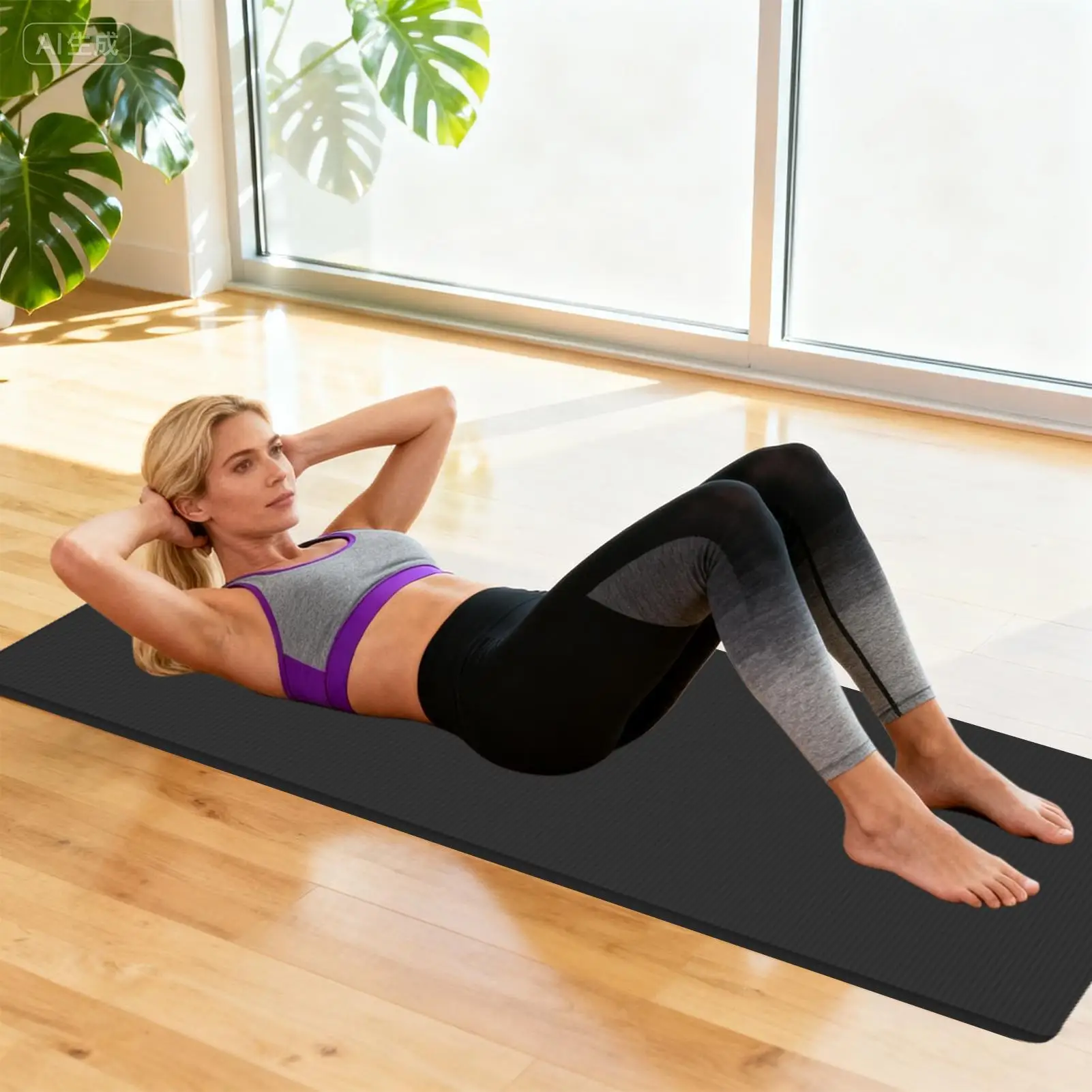 

Нескользящие коврики для йоги, нескользящее амортизирующее оборудование для тренировок, толстые легкие коврики для йоги с ремнем для переноски для женщин и мужчин