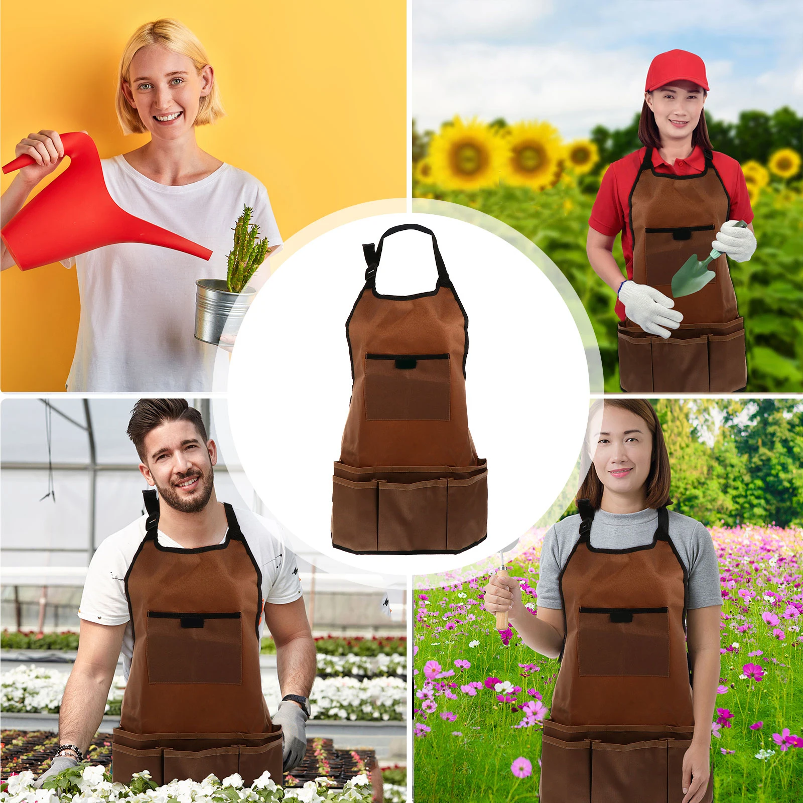 

2PCS Waterproof Apron 600D Oxford Cloth Garden Vegetable Harvesting Men Child Wear Workshop Overalls Gardening Painting