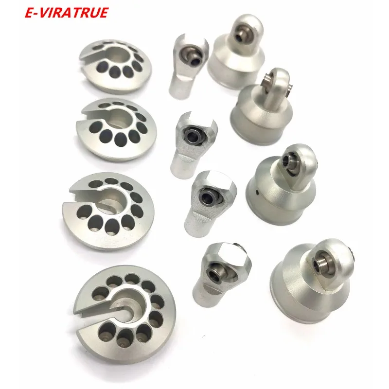 E-VIRATRUE 7075Aluminum Shock End&Spring Cup&Shock Caps For TRAXXAS XMAXX&XRT 1/5