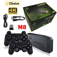 Video Game Sticks M8 Console 2.4G Dual Wireless Controller Game Stick 4K 10000 games 64GB Retro game For Dropshiopping Xmas Gift