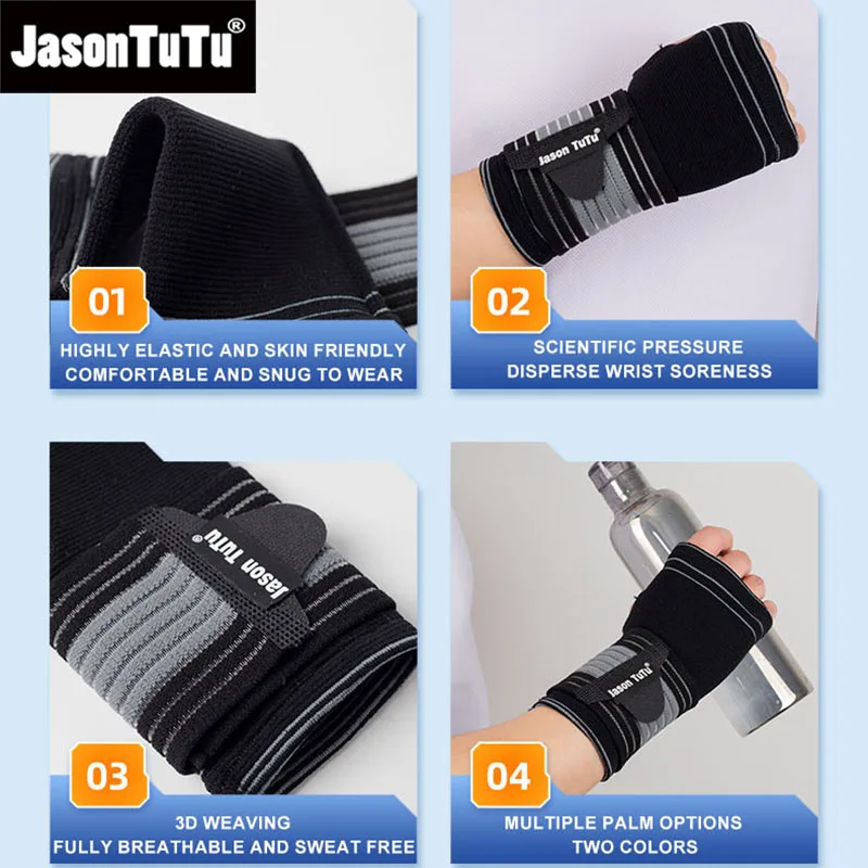 JASONTUTU 1 PCS Boxing Hand Wraps Wrist Brace Joint Protector Weightlifting Wrist Straps Support Protective Wrap