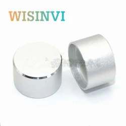 2PCS 24*15mm Aluminum Half Shaft Knob Diameter 24mm Height 15mm Potentiometer Encoder Knob D-Shaped Inner Hole 6mm