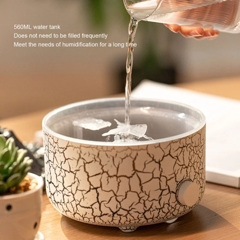 10W Volcano Diffuser 560ml Tank Aromatherapy Air Humidifier Volcano Diffusers for Bedroom US Plug 100-240V