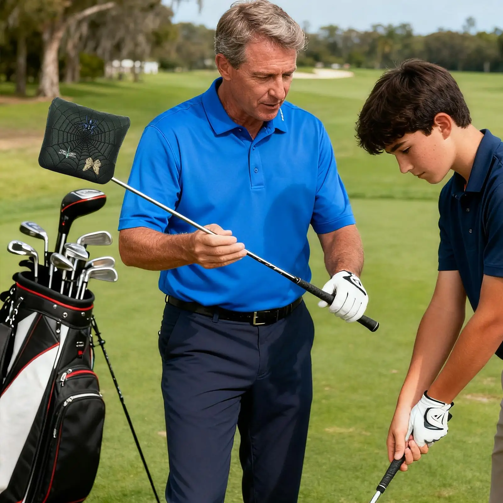 أغطية رأس نادي الغولف PU أغطية رأس السائق المغناطيسي للرجال والنساء والشباب والمراهقين لاعبي الغولف والزوجة والابن والأصدقاء العائلية