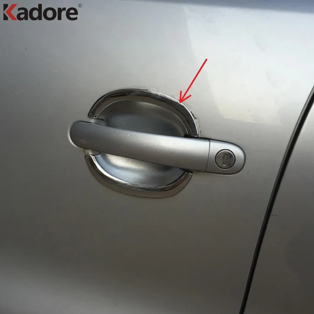 Side Door Handle Bowl Cover Trim For Volkswagen VW Tiguan 2009 2010 2011 2012 Chrome Car Exterior Handle Cup Overlay Accessories