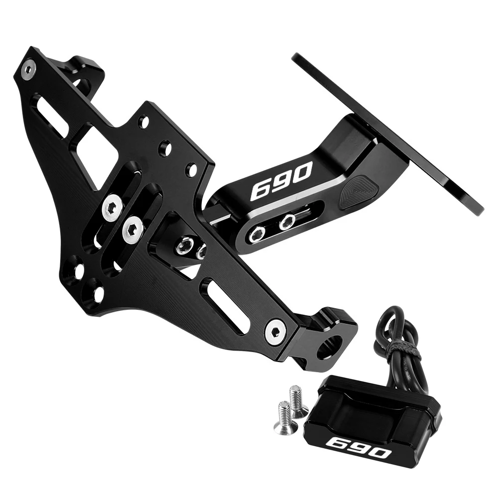 

For 690 SM/SMC/SMCR/Enduro R 2007-2024 690 Enduro R Motorcycle Fender Eliminator License Plate Holder Bracket Tilt Plate Holder