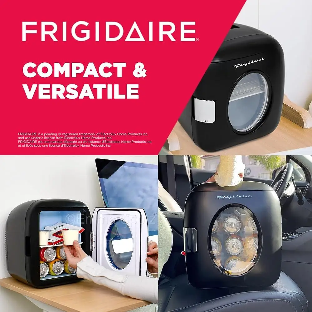 Компактный мини-холодильник в стиле ретро, 9 л, портативный холодильник для напитков, ухода за кожей, путешествия, офис, общежитие, термоэлектрический, с электрическим охлаждением