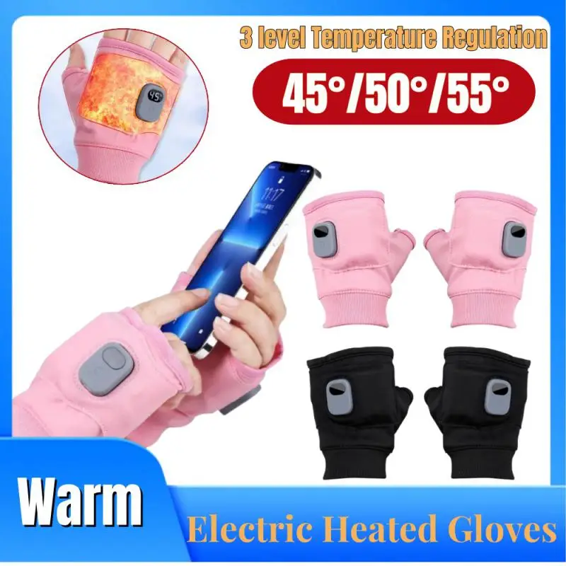 Hot populaire oplaadbare multifunctionele draagbare handwarmer USB-opladen halve vinger touchscreen intelligentie rijhandschoenen