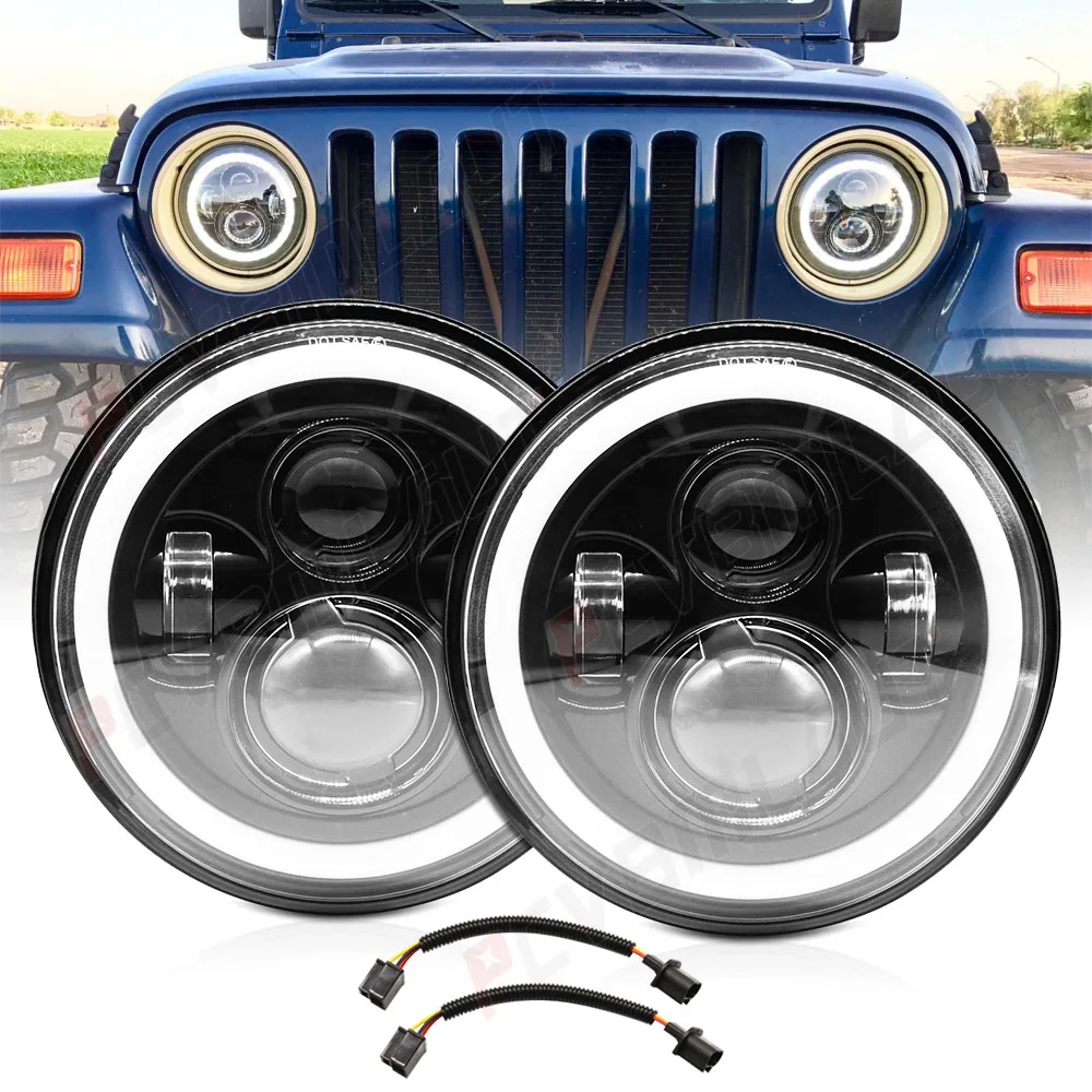 

PCVBMLAUT Car Driving DRL Fog Light COB Angel Eyes Environmental Waterproof Daytime Running Bulbs Motorcycle Headlights