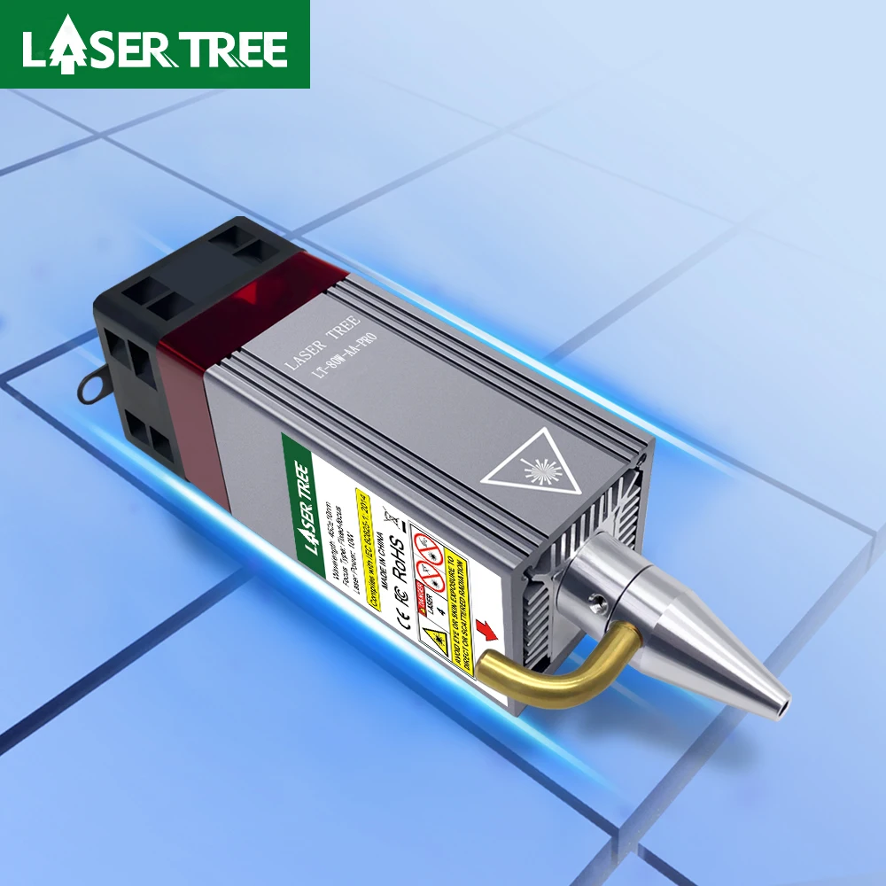 LASER TREE 5W 10W 20W Laser Module with Air Assist TTL Laser Head for Laser Engraving Cutting Machine  Woodworking Tools
