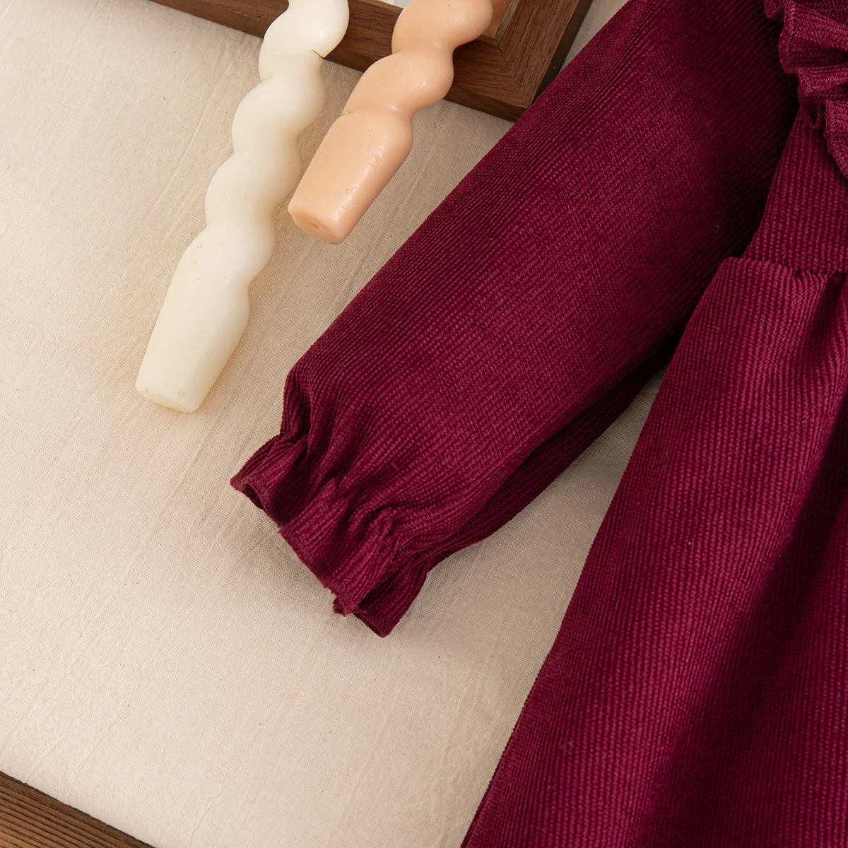 Frühling und Herbst Neues Blumenbesticktes Baby-Mädchenkleid Süße Kinderkleidung mit langen Ärmeln (6 Monate - 3 Jahre) – Detail 14